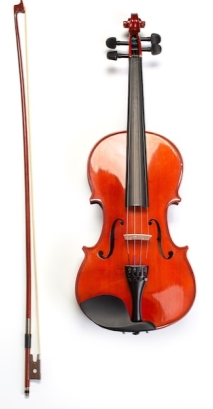 Классическая скрипка и смычок, изолированные на белом фоне | Премиум Фото